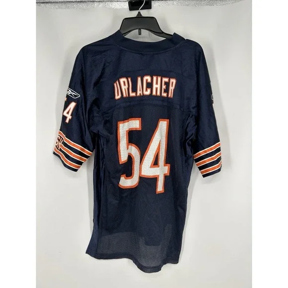 Brian Urlacher Chicago Bears Jersey Navy Blue Football NFL #54 Mens Medium - Picture 2 of 7